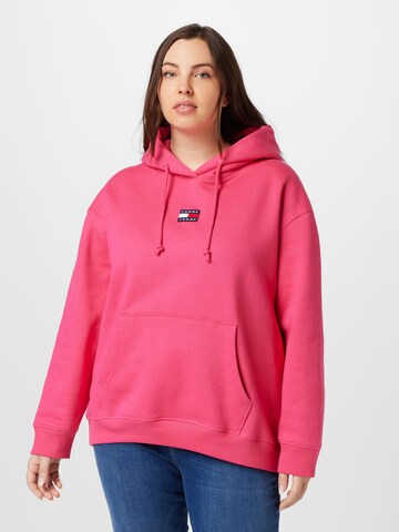 Tommy Jeans Curve Sweatshirt in Pink: predná strana