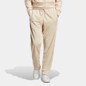 ADIDAS ORIGINALS Loose fit Trousers 'Graphics Monogram' in Beige: front