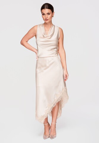 Ombre Rok in Beige: voorkant