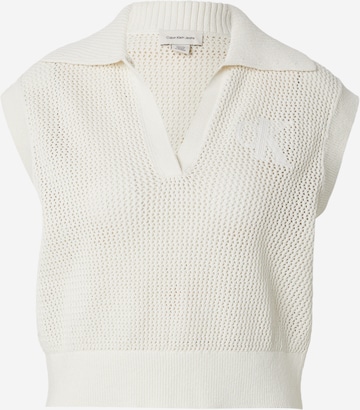 Calvin Klein Jeans Neuleliivi värissä beige: etupuoli