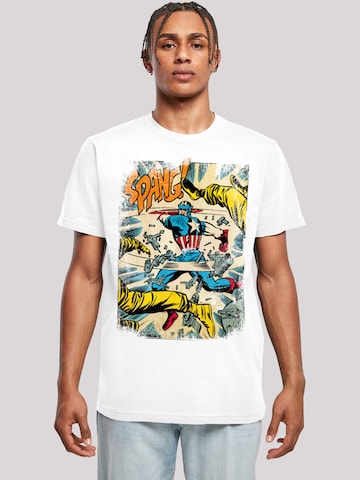 F4NT4STIC Shirt 'Marvel Captain America Spang' in White: front