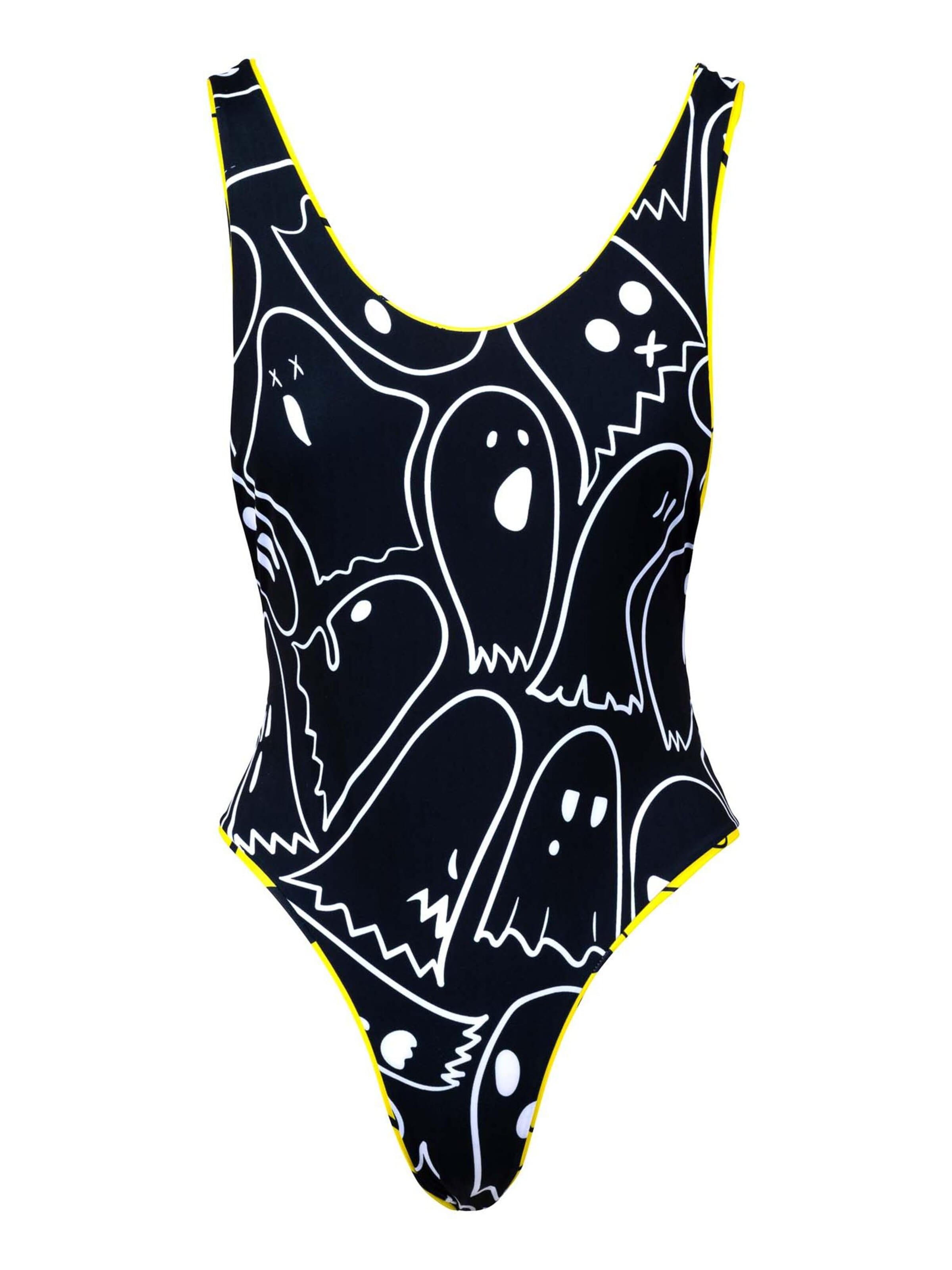 Kalaia Bralette Swimsuit 'Racer Back Reversible Swimsuit' in Black: front