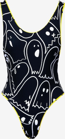 Kalaia Bustier Badeanzug 'Racer Back Reversible Swimsuit' in Schwarz: Vorderseite
