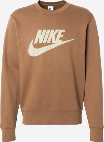 Felpa 'CLUB' di Nike Sportswear in marrone: frontale