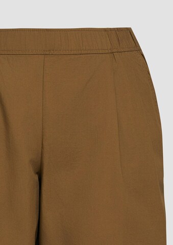 s.Oliver CURVE Wide leg Pleat-front trousers in Brown