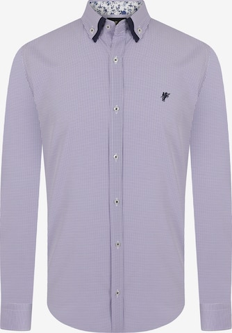 DENIM CULTURE Regular fit Button Up Shirt 'Trent' in Purple: front