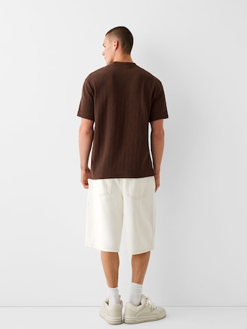 T-Shirt Bershka en marron