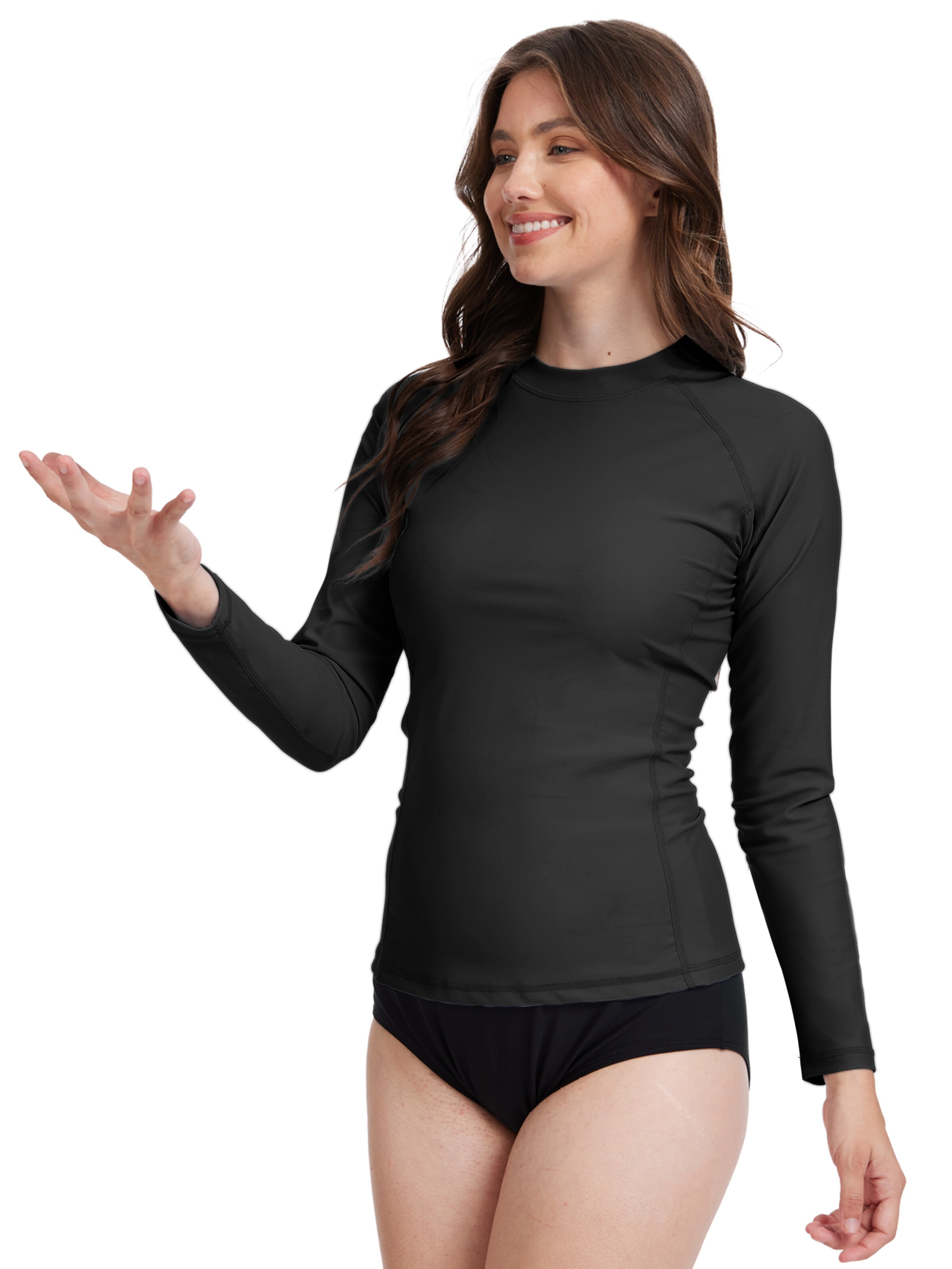 T-shirt fonctionnel 'Sports beach Long Sleeve UPF50+ top' MEETWEE en noir