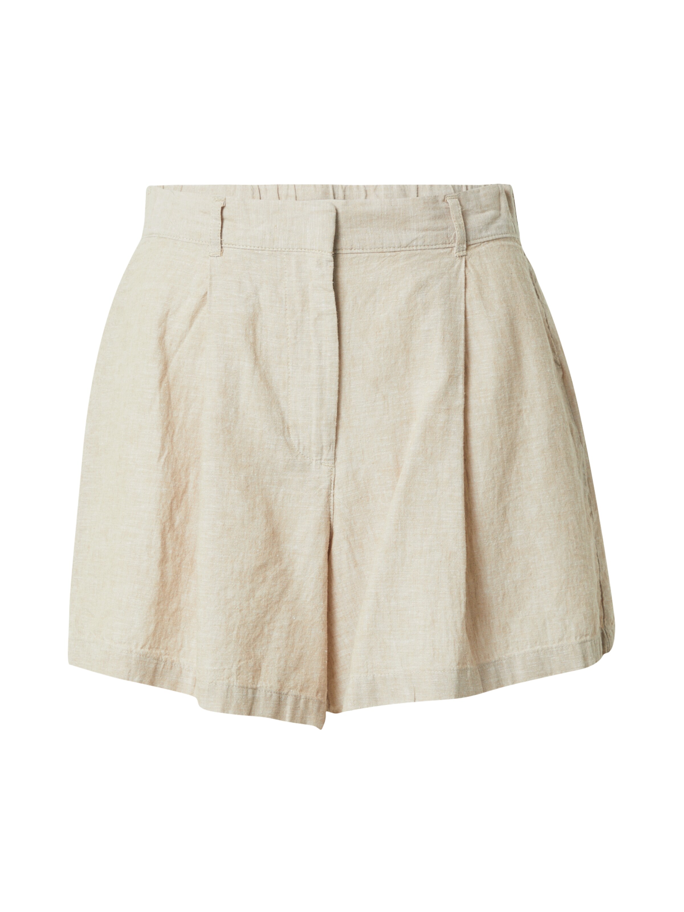 Gina Tricot Loose fit Pleat-Front Pants 'Sonja' in Beige: front