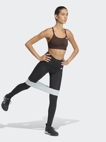 Bustier Soutien-gorge de sport 'OPT ESS' ADIDAS PERFORMANCE en marron