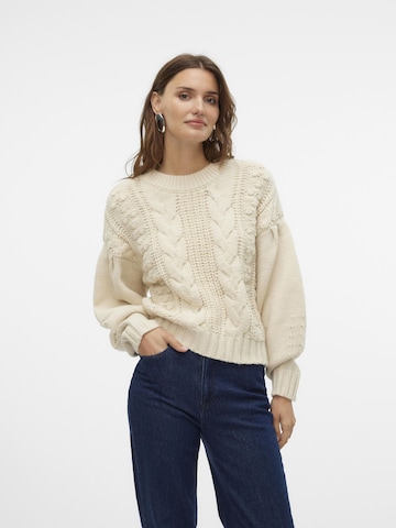 Pull-over 'KEYSA' VERO MODA en beige : devant