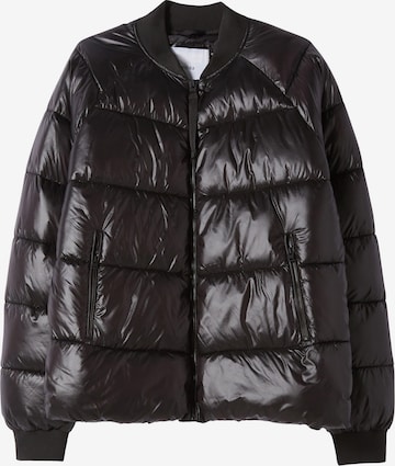 Bershka Between-Season Jacket in Black: front