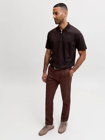 Coupe slim Pantalon chino 'JJIMarco JJBowie' JACK & JONES en marron