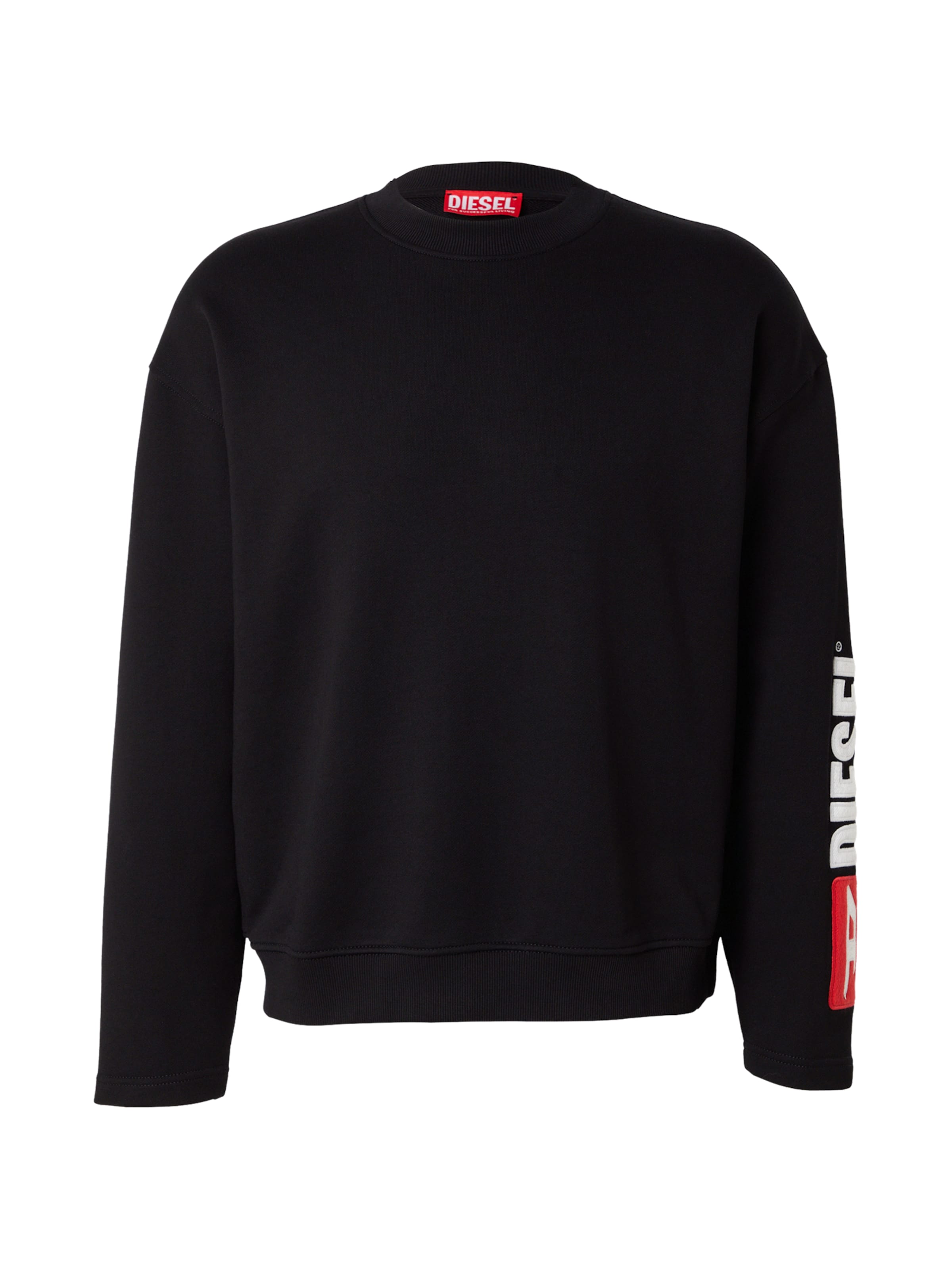 DIESEL Свитшот в Черный: спереди