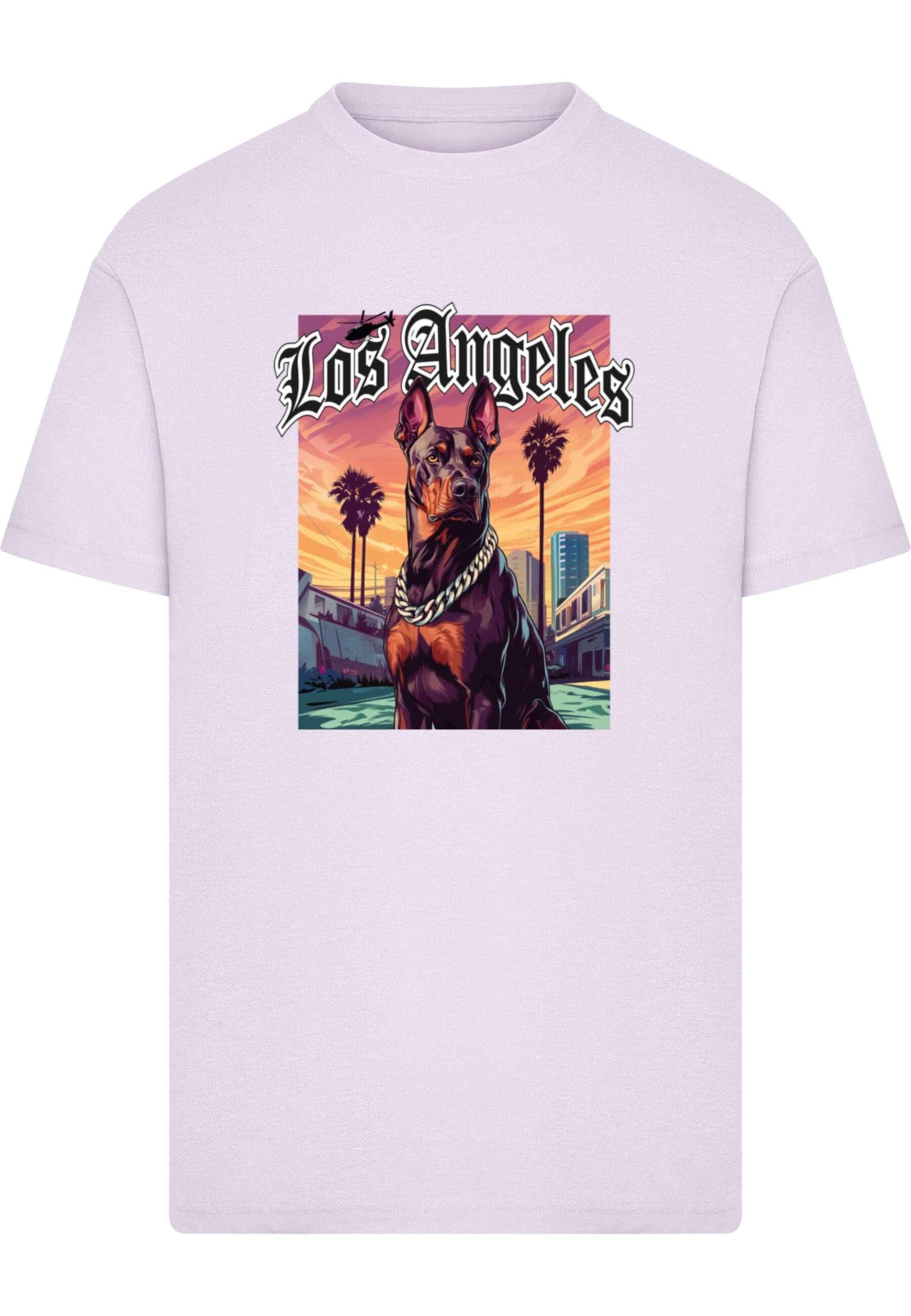 Mister Tee - Camiseta 'Los Angeles Dog' en lila: frente