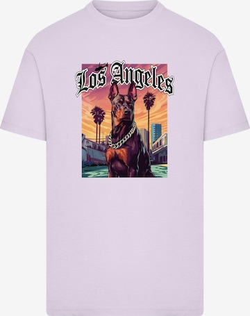 Mister Tee - Camiseta 'Los Angeles Dog' en lila: frente