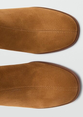 MANGO Ankle Boots 'Tope' in Braun