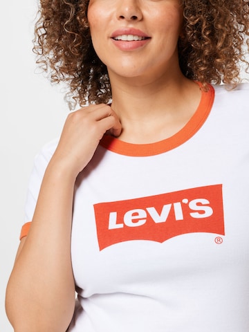 Levi's® Plus Μπλουζάκι 'PL Graphic Mini Ringer' σε λευκό