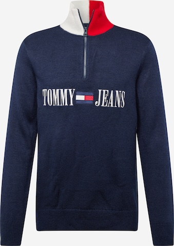 Tommy Jeans Sweter w kolorze niebieski: przód