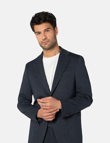 BENVENUTO Slimfit MATTEO MESSINA J 2929 Anzug, das Model ist 188cm,trägt Größe 50 in Blau