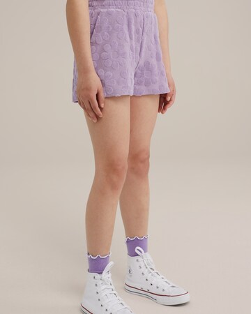 Regular Pantalon WE Fashion en violet : devant