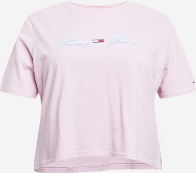 Tommy Jeans Curve T-Shirt in blau / pastellpink / rot, Produktansicht