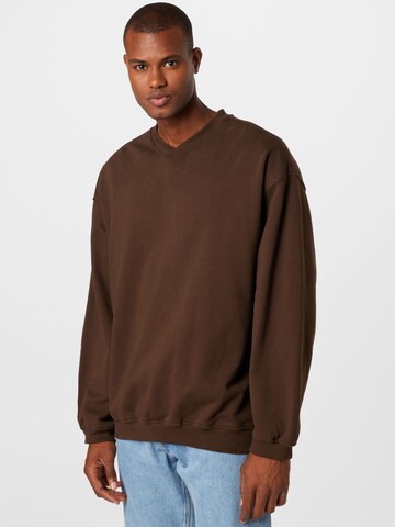 Sweat-shirt 'Emanuel' WEEKDAY en marron : devant