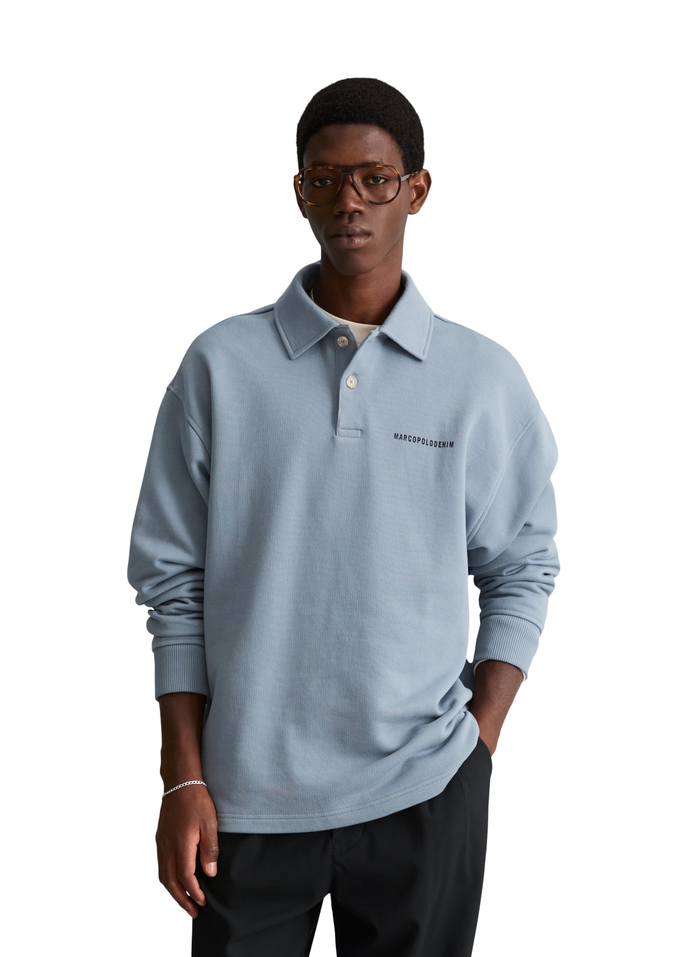 Marc O'Polo DENIM Sweatshirt in Grau: Vorderseite
