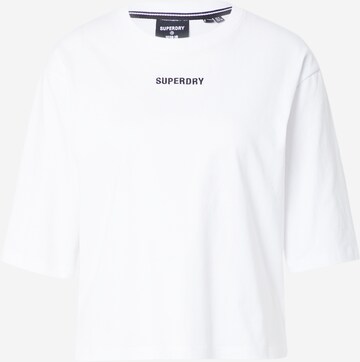 Superdry - Camisa 'Code Micro' em branco: frente