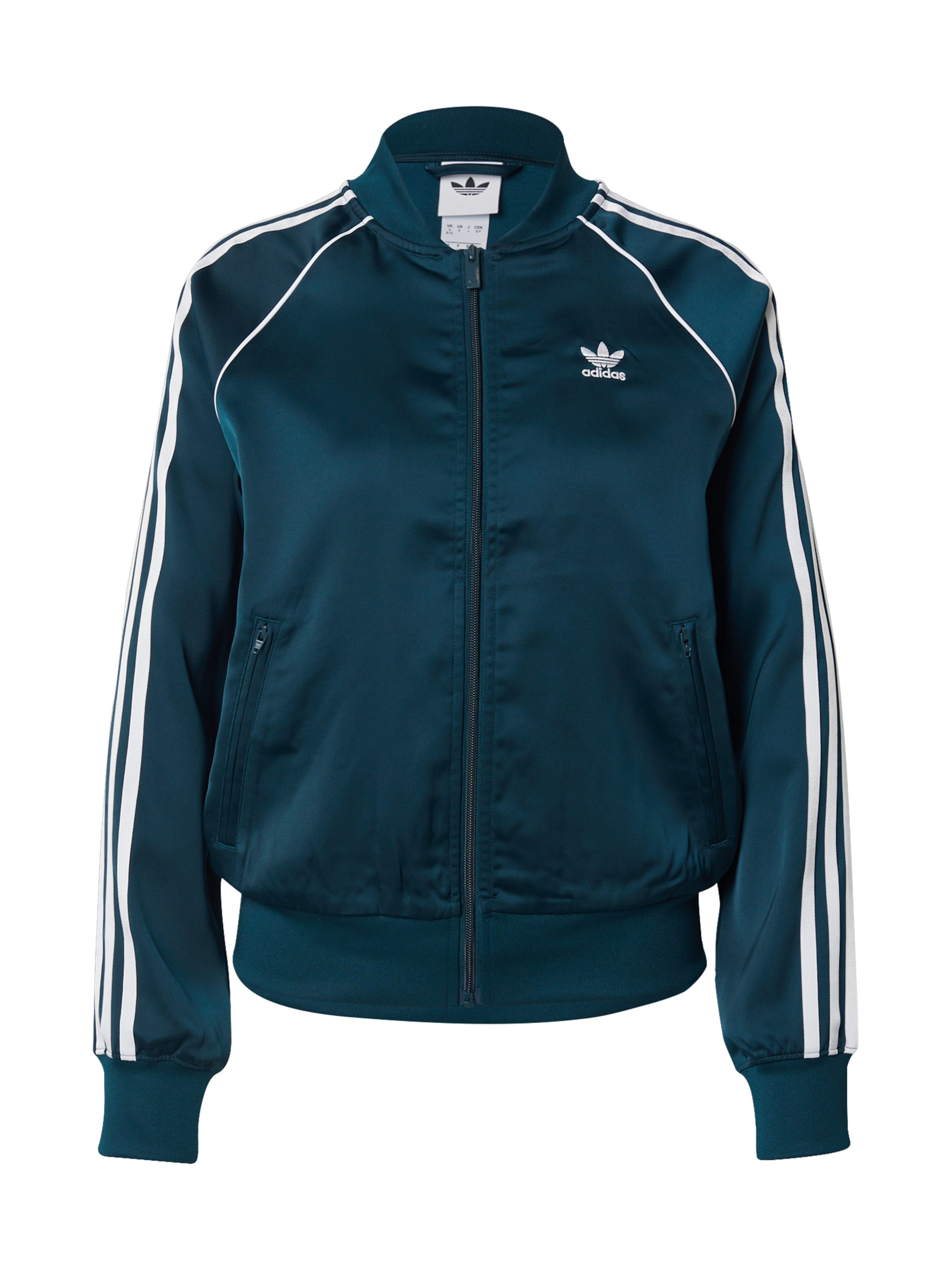 ADIDAS ORIGINALS Sportiska jaka 'Sst Adicolor', krāsa - degvielas krāsas / balts, Preces skats