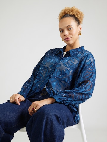ONLY Carmakoma Bluse 'CARDIAMO' in Blau: Vorderseite