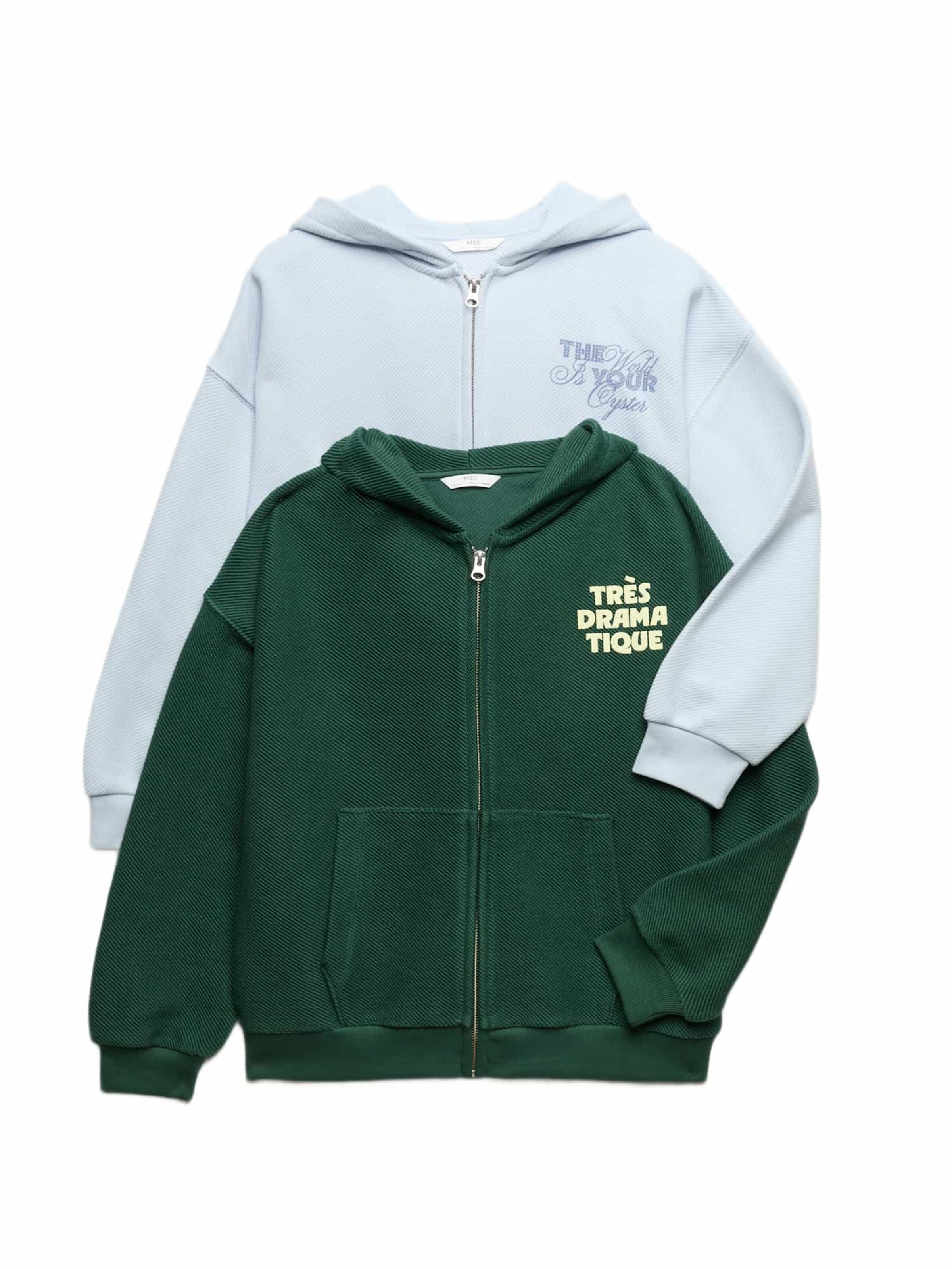 Marks & Spencer Sweatvest in Blauw: voorkant