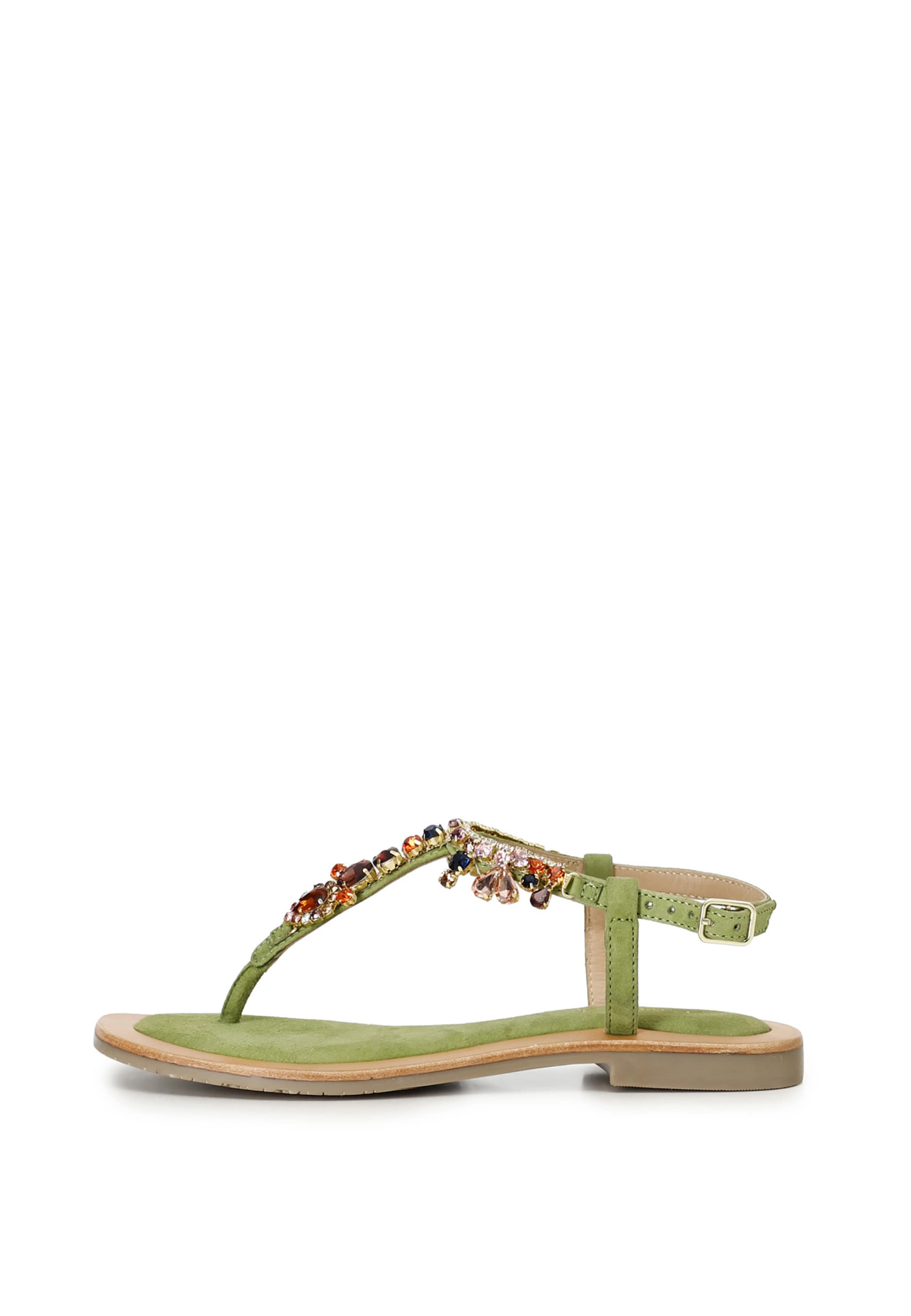 CAFè NOIR Teenslipper in Groen: voorkant