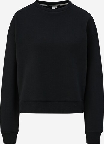 QS Sweatshirt in Zwart: voorkant