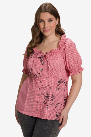 Ulla Popken Blouse in Roze: voorkant