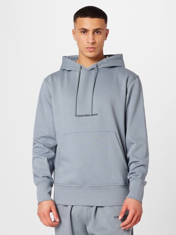 Calvin Klein Jeans Sweatshirt in Grijs: voorkant