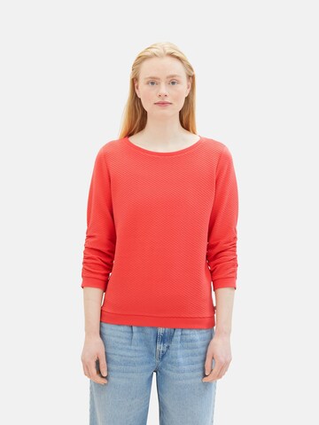 TOM TAILOR DENIM Sweatshirt in Red: front