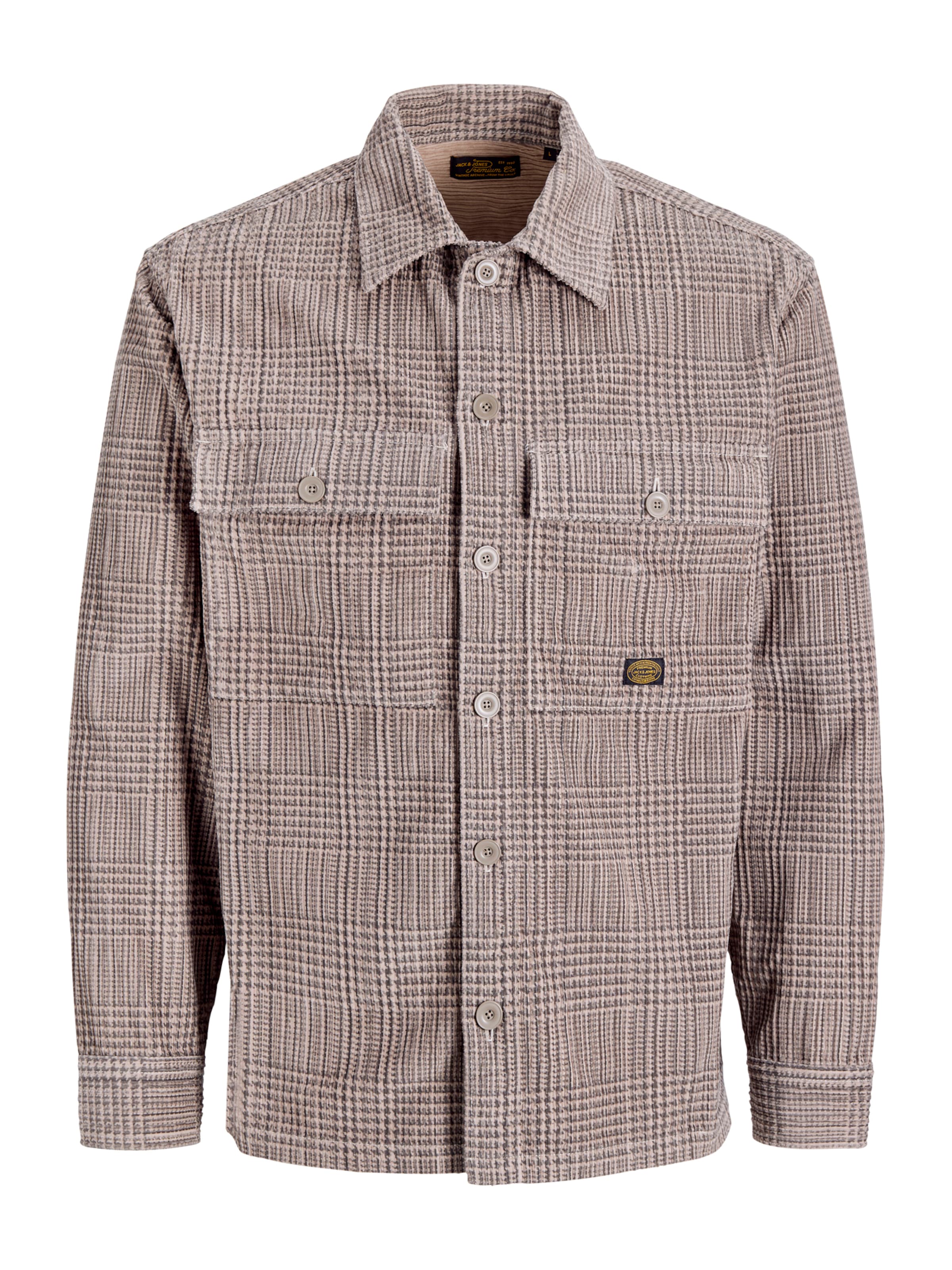 Jack & Jones Plus Regular Fit Skjorte 'JPRBLUOLIVER' i grå: forside