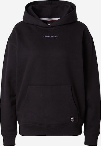 Tommy Jeans Sweatshirt in Black: front