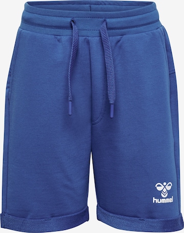 Hummel Regular Pants in Blue: front