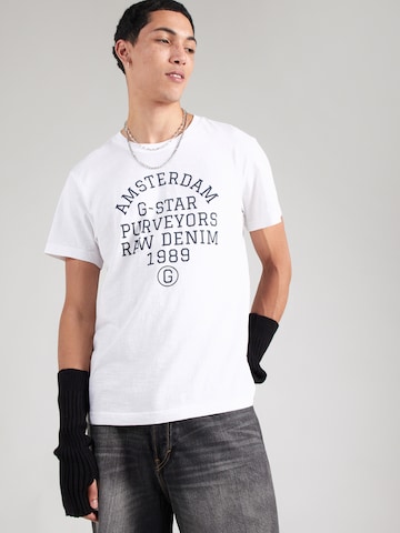 G-STAR Shirt 'Purveyors' in White: front