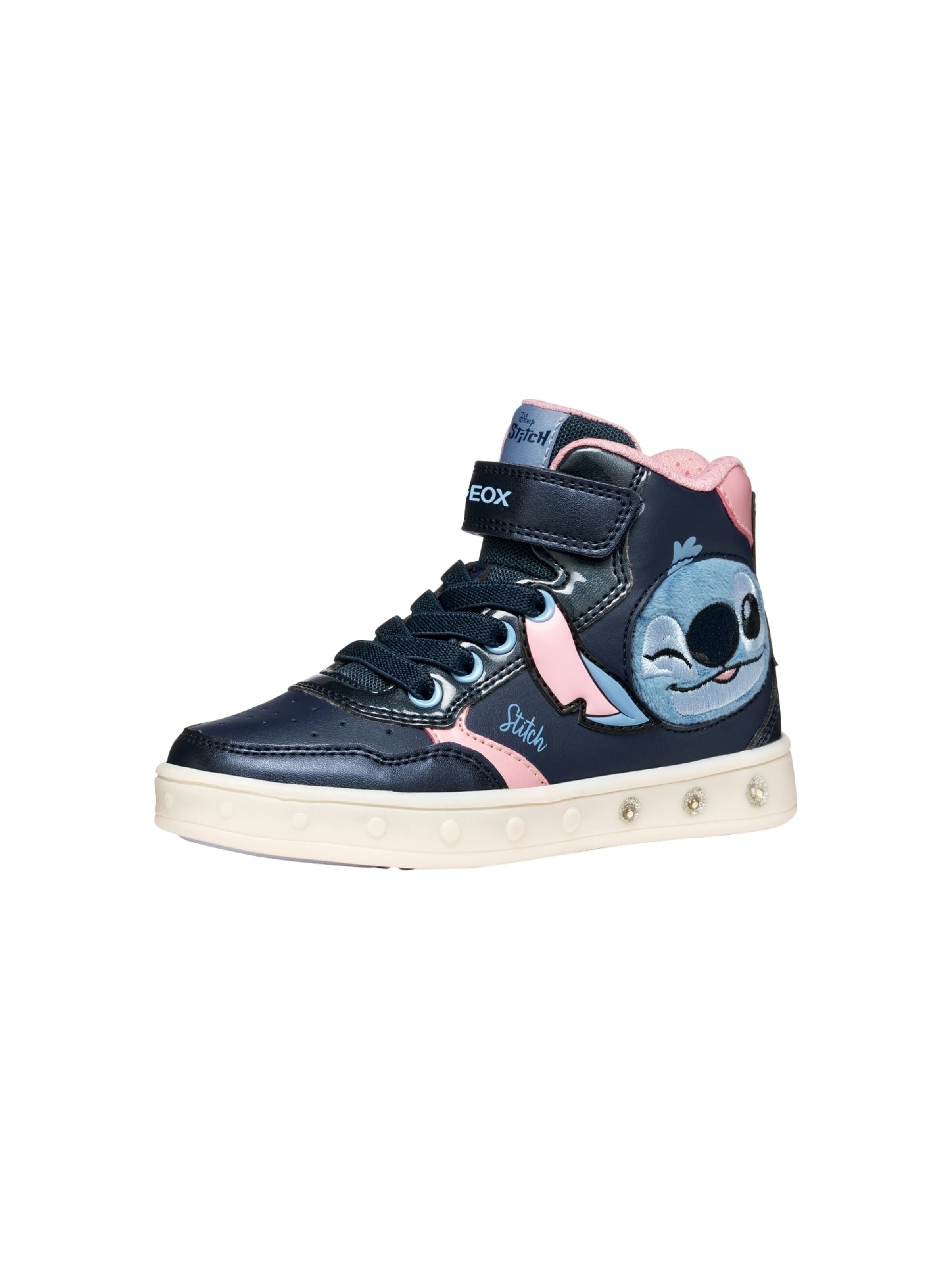 Baskets 'Hohe Sneaker mit Klettverschluss für Kinder „Skylin Girl“ von Synt.Lea+Pea' GEOX en bleu : devant