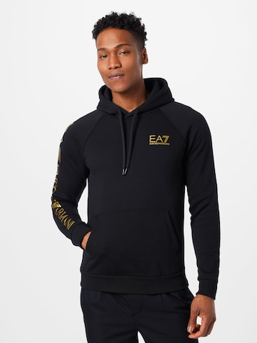 EA7 Emporio Armani Sweatshirt in Schwarz: predná strana