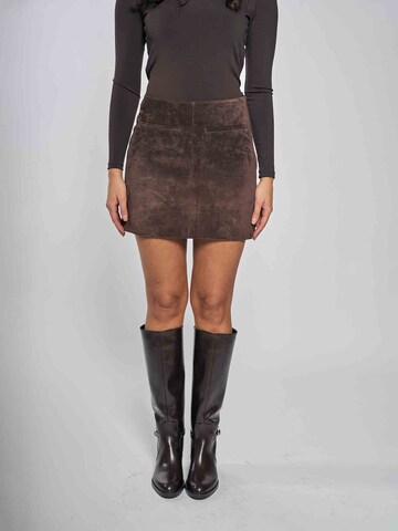 FREAKY NATION Юбка 'Twiggy Like' в Коричневый: спереди