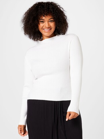 Cotton On Curve Sweater in White: front