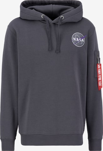 ALPHA INDUSTRIES Mikina 'NASA' - Sivá: predná strana