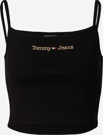 Tommy Jeans Top in Black: front