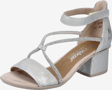 Rieker Sandals in Silver: front
