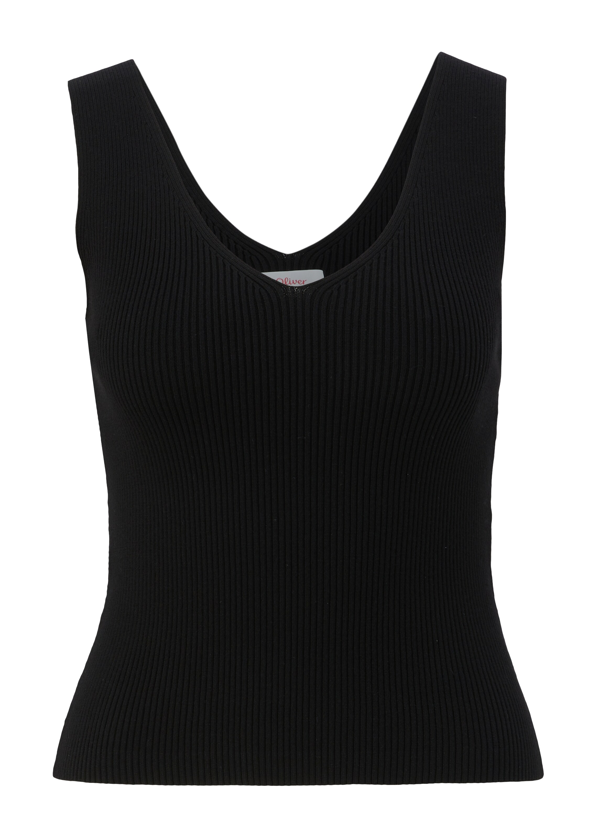 s.Oliver Sticktop in Schwarz: Vorderseite