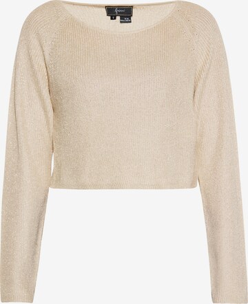 Pull-over faina en beige : devant